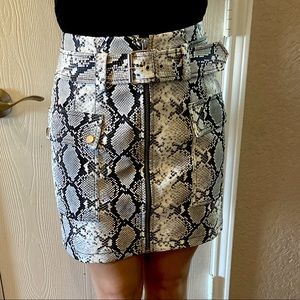 Belted, Snake skin pencil skirt